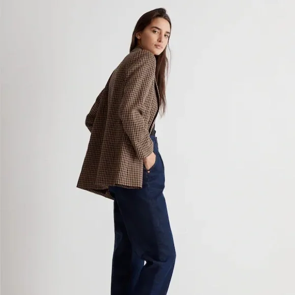 Madewell Caldwell Double-Breasted Blazer in Lyden Plaid - Picture 4 of 5